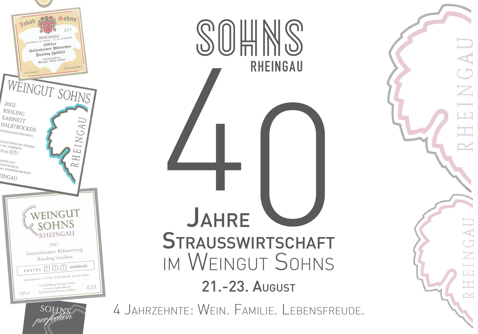 40Jahre Straußwirtschaft im Weingut Sohns – Das feiern wir gemeinsam!
